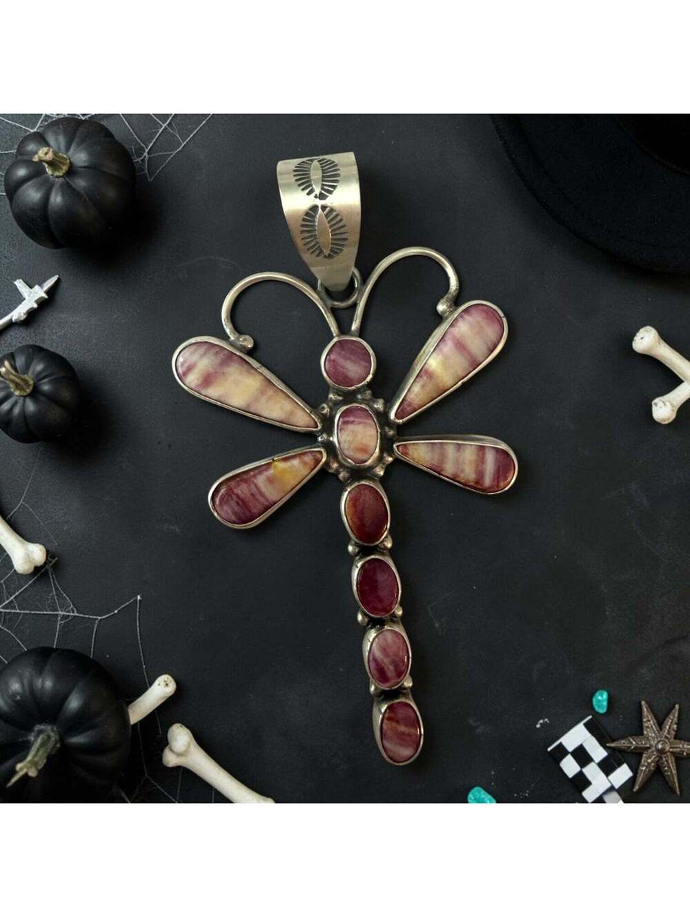 HUGE Sunset Spiny Dragon Pendant-Arlene Begay